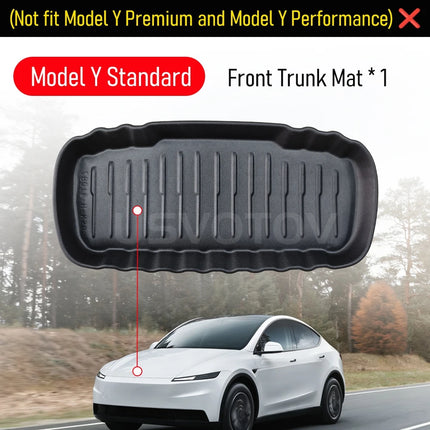Floor Mats for Tesla Model Y Standard  2026 2025 Trunk Mat Cargo Liner Frunk Backrest Mats Accessories (Standard Models Only)