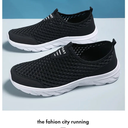 YRZL Lightweight Men Casual Shoes Breathable Slip on Male Casual Sneakers Anti-slip Men's Flats Outdoor Walking Shoes Size 39-46