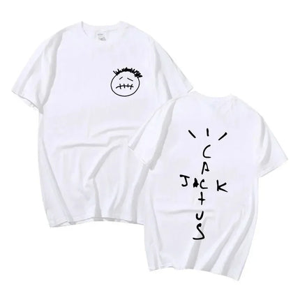Fashion Hip Hop T Shirt Casual Short Sleeve T-shirt Rapper Cactus Jack Music Album T Shirts Women Casual Tops Aesthetic Clothes
