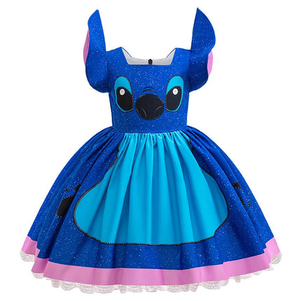 Disney Lilo&Stitch Girls Role Playing Dress Disneyland Travel Stitch Movie Hawaii Costume Frock Halloween Lilo Vestidos Frock