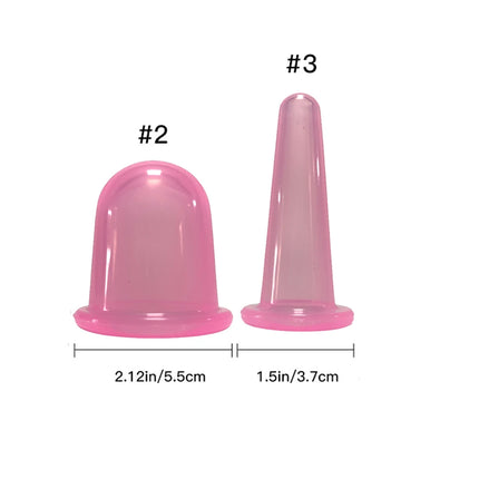 Silicone Vacuum Cupping Massage Jars Anti Cellulite Massage Facial Suction Cups Face Neck Lift Skin Scraping Guasha Anti Wrinkle