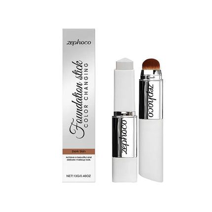 ZEPHOCO 2-in-1 Color Changing Foundation Stick Long Lasting Moisturizing Lightweight Foundation High Concealer Power Makeup