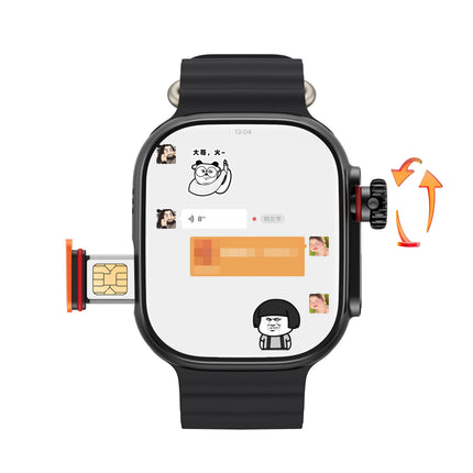 Original CDS9 Ultra Smartwatch Android 9.0 4G Network Sim Card Rotary Camera Amoled Google Play Store Global Version Smart Watch