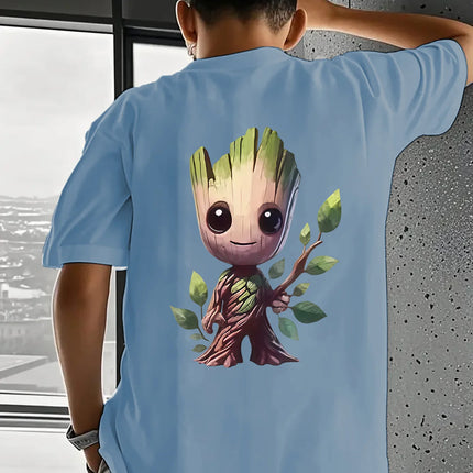 Marvel Guardians of The Galaxy Vol. 2 Groot Print T-Shirt for Boys and Girls Casual Tops and Children's Holiday Gifts