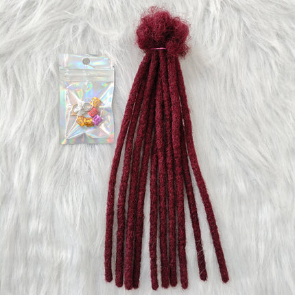 Dreadlocks Sister Locs Extensions Handmade Soft Crochet Brazilian Human Hair Braiding 10in Ombre Short Hair 10Strands/lot