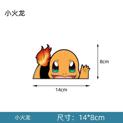 20styles Pokemon Car Stickers Anime Figure Pikachu Gengar Eevee Charmander Cute Cartoon Doll Creative Sticker Birthday Gifts