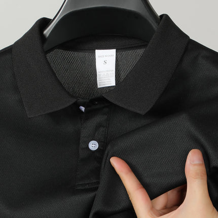 High-end polo shirt, outdoor casual solid color T-shirt, quick-drying golf shirt, lightweight breathable top, unisex T-shirt sle
