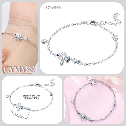 Original 925 Sterling Silver Butterfly Bracelet Zirconia Tennis Ball Women Fashion Simple Engagement Wedding Charm Jewelry Gift