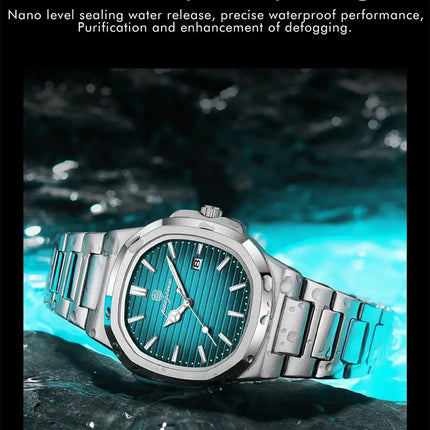 2025 New For Men Fashion Brand Male Watch Waterproof Luminous Stainless Steel Watches  Date Week Casual Quartz Men's Clock Reloj