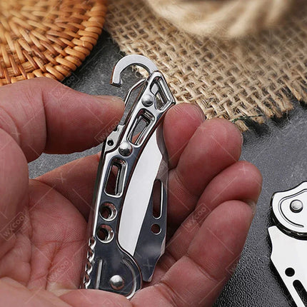 WXCOO Stainless Steel Folding Knife Forged Meat Cleaver Portable Pocket Knife Universal Kitchen Knives Slicing Cutting Knife