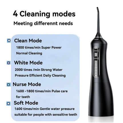 Oral Irrigator Sonic  Electric Toothbrush Set Water Dental Flosser Teeth Portable Cordless USB Cleaner IPX7 Waterproof