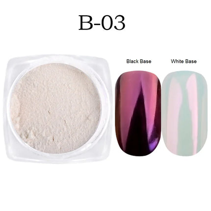 Aurora Mirror Glitter Nail Art Powder Ice Chameleon Rubbing Pigment Dust Sparkly Charm Nails Design Accessory DIY Decorations