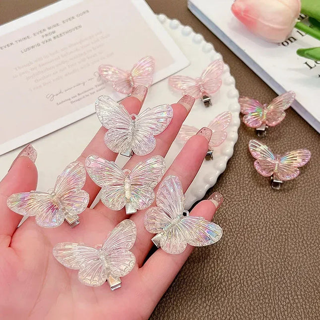5pcs Korean Style Elegant Butterfly Hair Claw Cute Multicolor Hair Clip Claw Clamp Braid Hair Headwear Girls Accessories