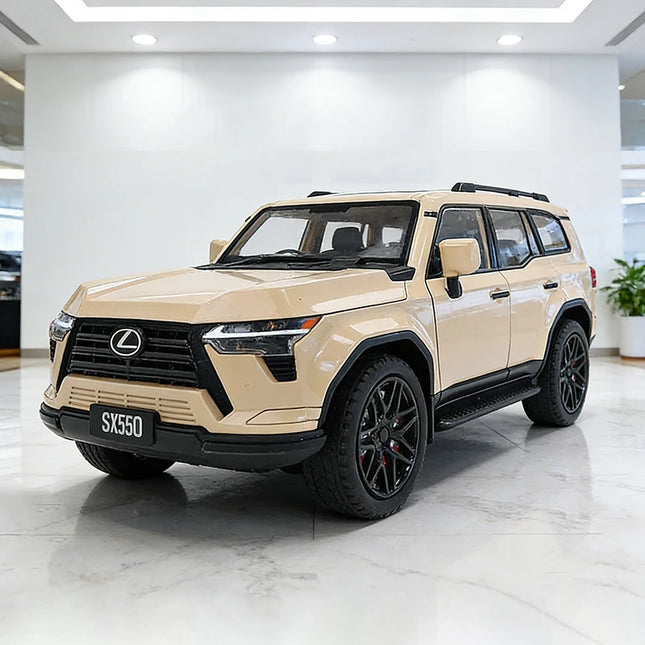 1:24 GX550 SUV Alloy Die Cast Toy Car Model Sound and Light Pull Back Children's Toy Collectibles Birthday gift