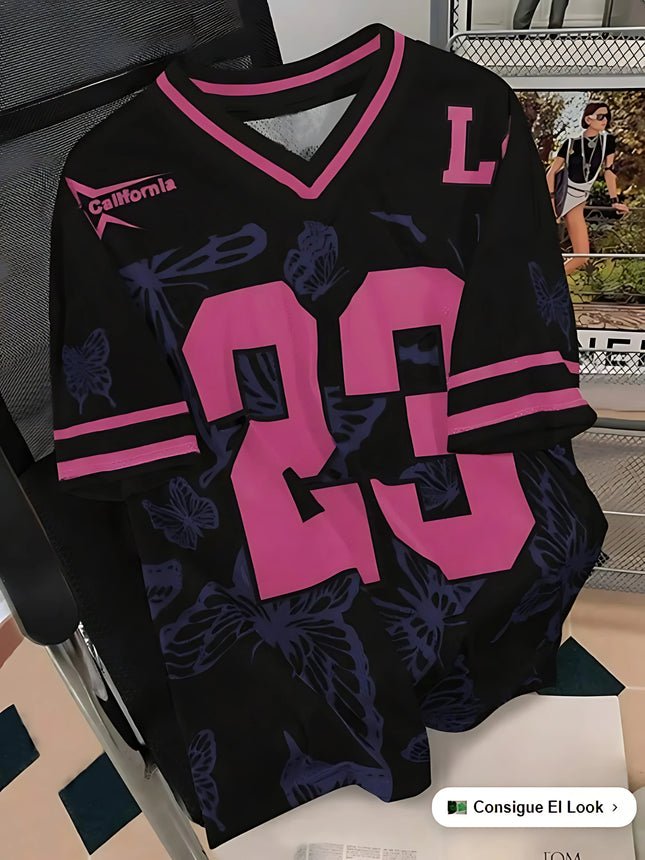 2025 Summer New Men's T-shirt Casual sporty breathable and lightweight V-neck men's T-shirt