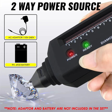 2 in 1 With UV High Accuracy Jewelry Selector Tester Diamond Mosangite Gem Appraisal Pen Professional Tester Pro Jeweler Tool
