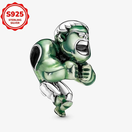 TOP 925 Sterling Silver Marvel Anime Avengers Lron Man Helmet Charms Fit Original Bracelet Womens Pendant Beads Jewelry Hot Gift