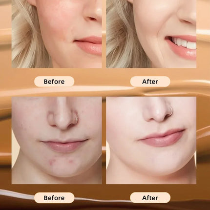 Matte Face Foundation Makeup Base Cream Full Coverage Concealer Cover Ance Moisturizing No Cracking Waterproof Face Corrector
