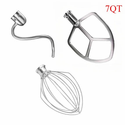 For Kitchenaid5 6 7 Quart Mixer Aid Attachment Parts AccessoriesStand Mixer Wire Whip& Dough Hook&Mixer Aid Paddle