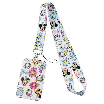 Mickey mouse Neck Keychain Necklace Webbings Ribbons Anime Cartoon Neck Strap Lanyard ID badge Holder Keychain Lanyards kids