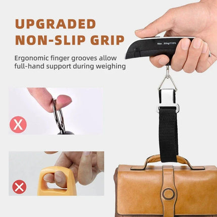 Electronic Hanging Suitcase Travel Weigh Scale | Portable Digital LCD Luggage Scale 110lb 50kg for Baggage Bag Balance 1pc
