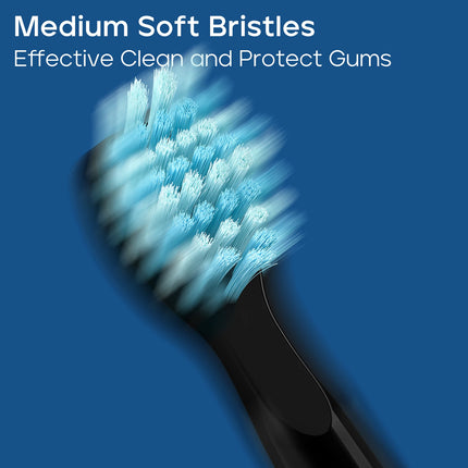 Seago SG-D010 Replacement Brush Heads for SG-575, SG-958, and SG-551 Electric Toothbrush - Soft Bristles, 4-Pack Deep Clean