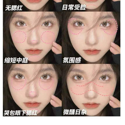 HISYI monochrome blush whitening matte cosmetics vitality girl nude makeup natural smudge monochrome blush plate