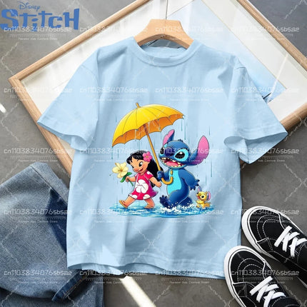 Summer Kawaii Embroidered Children's Clothing Cute Boys and Girls Children's T-shirts Round Neck Summer Children's Short Sleeves