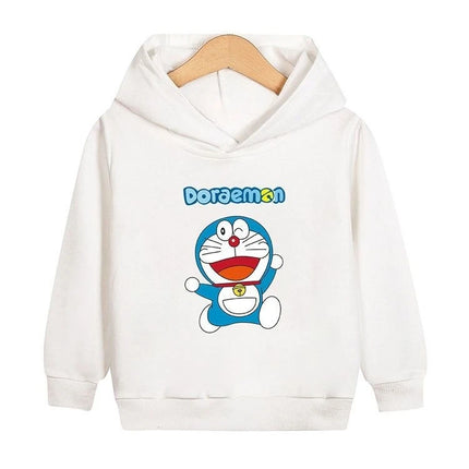  Children's Doraemon Hoodie Outdoor Autumn/Winter Warm Coat Party Outing Clothing Boys Clothes  Anime Hoodie for Girls