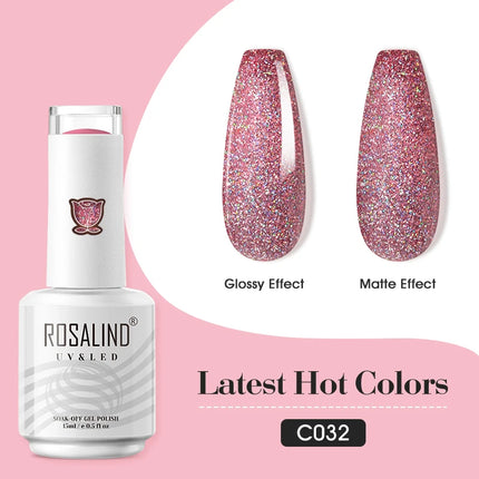 ROSALIND 15ml Nail Gel Polish Macaron Hybrid Varnish Semi Permanent Nail Art Design Soak Off Top Base Coat Esmalte UV Gel Nail