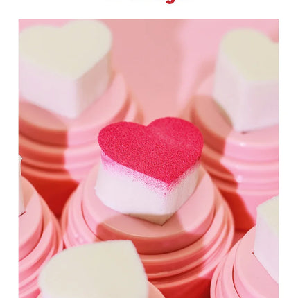 Heart Blush Stick Sponge Stamp Facial Blush Waterproof Brightening Face Contouring Shadow Blusher Tint Cheek Korean Cosmetics