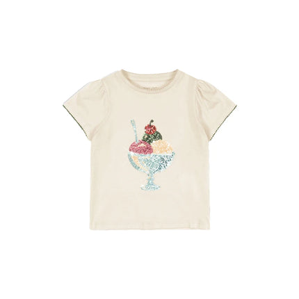 2026 New Summer KS Boys Girls Printed Round Neck T-shirt Kids Solid Color Shorts Girls' Casual Half Skirt Set