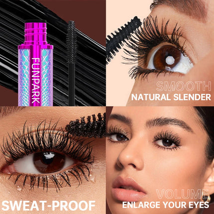 5D Black Thick Eye Mascara Lengthened Waterproof Sweat Proof Silk Mascara with Big Eyes Korean Makeup Curling Eyelash Gifts