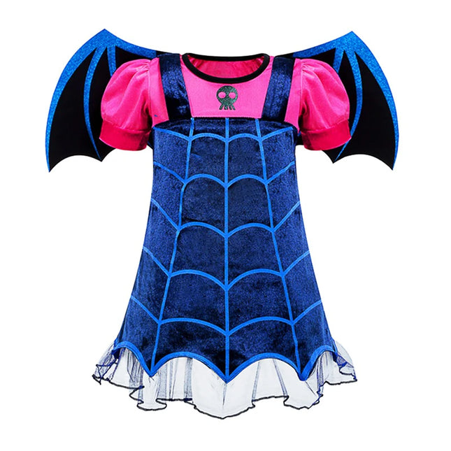 Vampirina Cosplay Dress Girl Kids Princess Charms Dress Up Christmas Vampire Halloween Costume Children Carnival Party