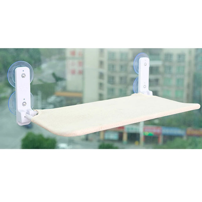 Assembly-free folding cat hammock plush mesh cat window wall jumping platform double suction cup cat hammock