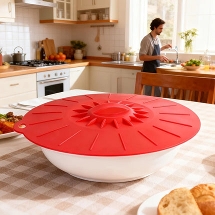 5-Piece Silicone Lids, Heat-Resistant Microwave Splash-Proof Lids, Silicone Pot Lids, Cup Lids, Reusable Silicone Suction Lids for Food Storage, Suitable for Bowls, Cups, Frying Pans, Plates, Pots, Skillets, Stoves, Ovens, Re