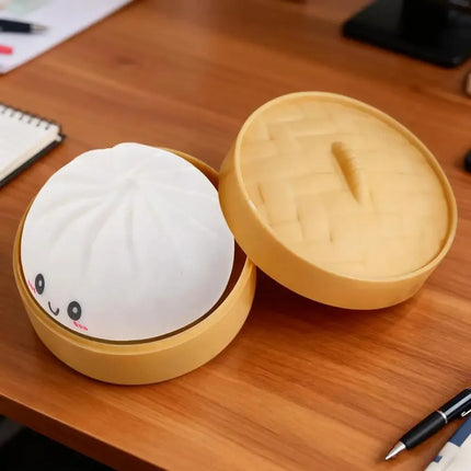 Giant Dumpling Squeeze Toy for Anxiety Relief Soft Steamed Stuffed Bun Simulation Food Fidget Decompression Dough Toy