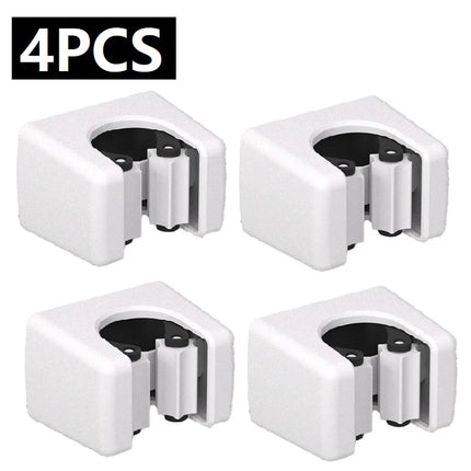 1/2/4pcs Wall Mounted Mop Clip Holder Bathroom No-Punching Mop Brush Broom Holder Rack Kitchen Organizer Holder Hook Accessories