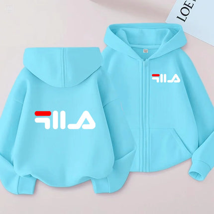 Children's Cardigan Hoodie Zipper Style Sweatshirt Boys Girls3-12Yrs Brand Sports Top Casual Fashion Charming Loose Coat Clothes