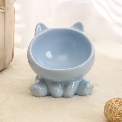 Ceramic Pet Food Bowl Tilt High Bottom Neck Protector Bowl Antichoking Dog and Cat Water Bowl Antidumping Dog Feeding Supplies