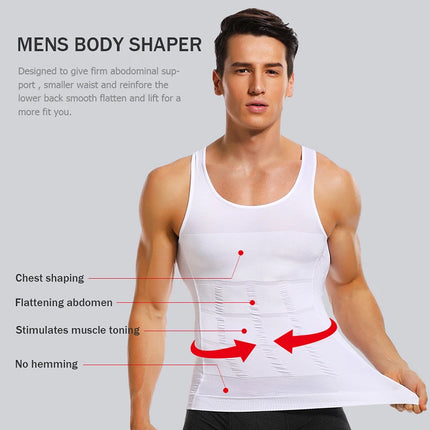 Men's Slimming Body Shaper Chest Compression Shirts Tummy Control Shapewear Abdomen Slimming Vest Waist Trainer Corset Tank Top