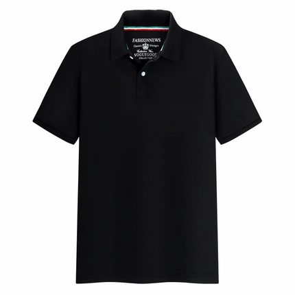 Summer Solid Color Outdoor Casual Lapel Short-sleeve Daily Business Short-sleeve Tops 2024 New Unisex Polo Shirts