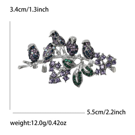 Classic Rhinestone Bird Brooches for Women Unisex Enamel Animal Pins Office Party Friend New Fashion Gifts Jewelry Accessories
