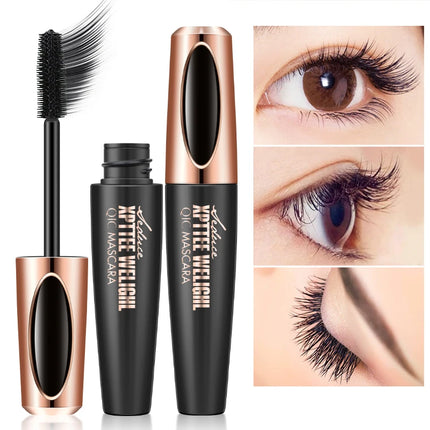 7D Fiber Mascara Set Waterproof Durable Curling Mascara Sweatproof Anti-smudge Slimming Base Mascara for all skin types