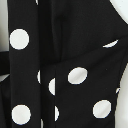 HH Summer Woman Black Polka Dot Backless Bow Decoration Halter Vest Tops Fashion Women Sleeveless Backless Sexy Tops