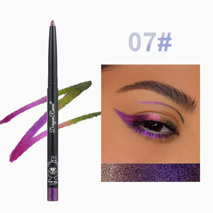 Glitter Aurora Eyeliner Pen Multi Chrome Eye Liner Lasting Shiny Metallic Eyeshadow Lying Silkworm Green Purple Makeup Pigment