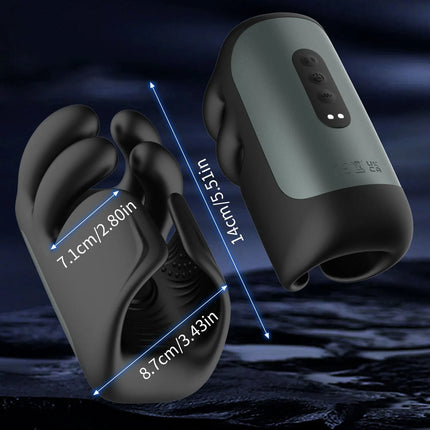 Mens Automatic Tapping Masturbator Penis Delay Trainer Pocket Pussy Dicks Glans Vibrator Stimulator Massager Male Adult Sex Toy