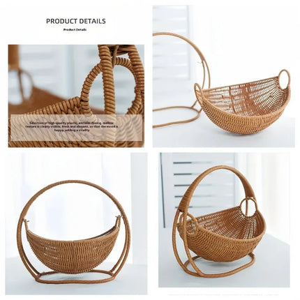 Cat Hammock with Bracket Indoor Hanging Pet Beds for Cats and Small Pets Weight Bearing 6.61 Pounds (3 Kilograms) Rattan/Winter