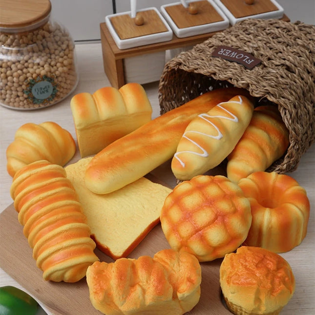 Squishy Food Creative Simulation Bread Toast Donuts Slow Rising Squeeze Stress Relief Toys Prank Tease People Desktop Decoration