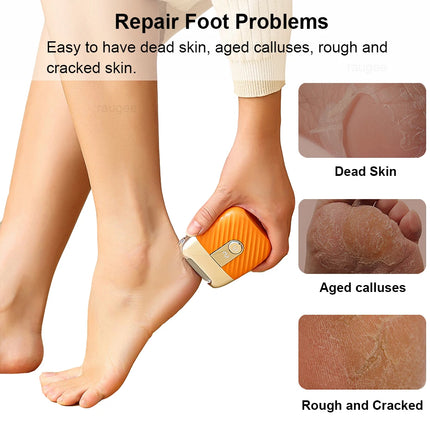 Electric Foot Grinder Rechargeable Electric Foot File with 2 Speed Dead Skin Remover Callus for Feet Hard Skin Smooth Polishing